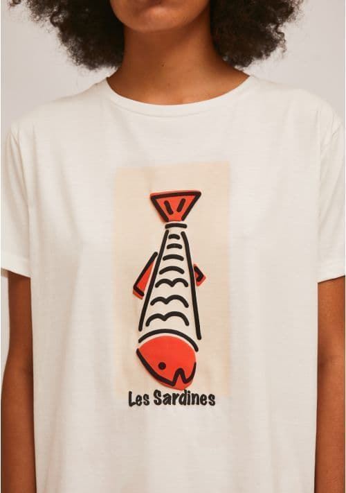 Compañía Fantástica_ Camiseta algodón estampado sardina - Imagen 4