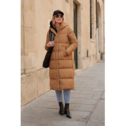 Abrigo acolchado camel - Imagen 2