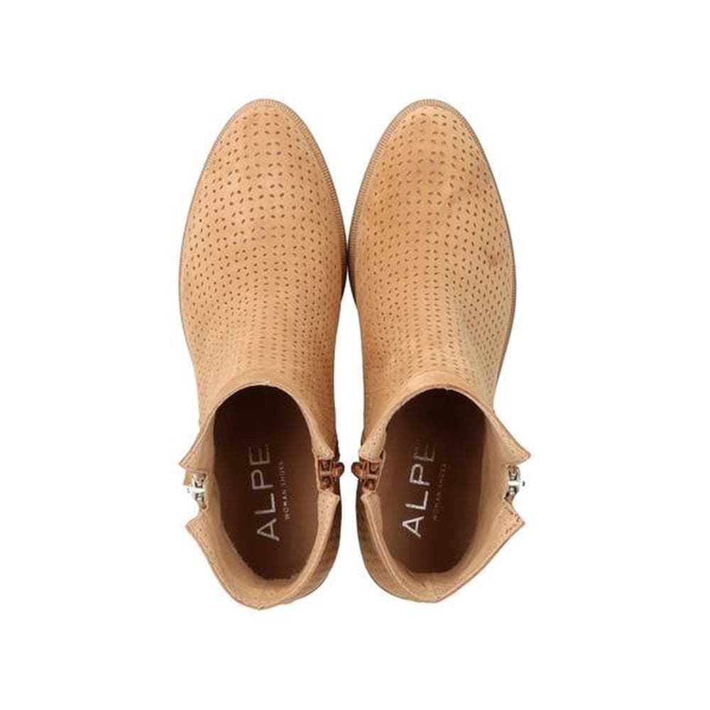 Alpe_ Botín Nelly piel serraje camel - Imagen 4