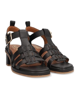 Alpe_ Sandalia Sena en piel negra - Imagen 2