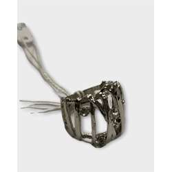 Anillo bisutería plateado - Imagen 1