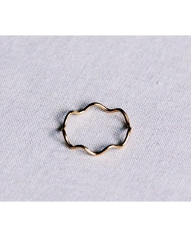 Anillo ondulado minimalista acero inoxidable - Imagen 1