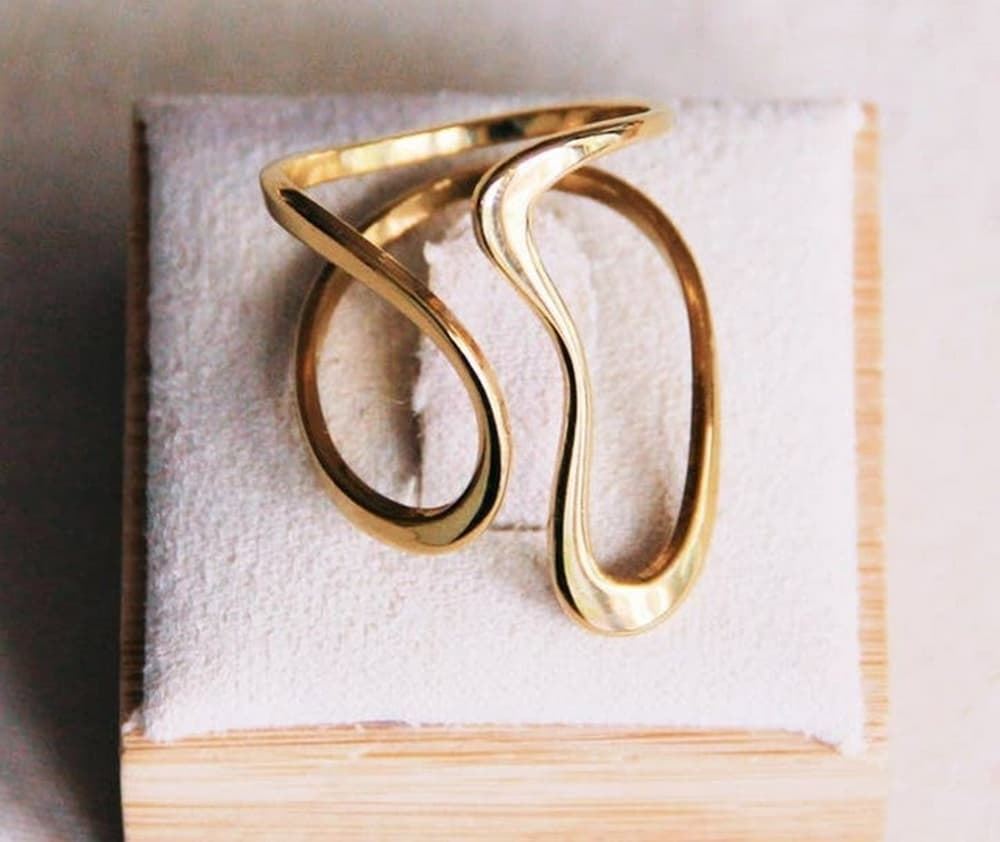 Anillo retro llamativo acero inoxidable - Imagen 1