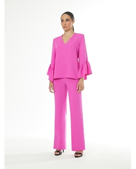 Arggido_ Conjunto blusa/pantalón fucsia - Imagen 1