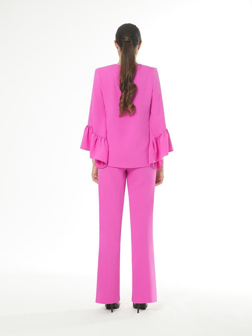 Arggido_ Conjunto blusa/pantalón fucsia - Imagen 2