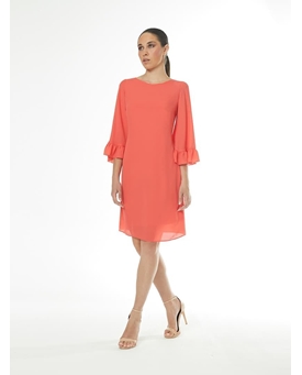 Arggido_ Vestido recto volantes - Imagen 1