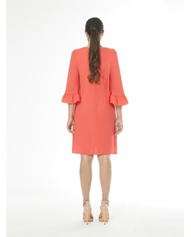 Arggido_ Vestido recto volantes - Imagen 2