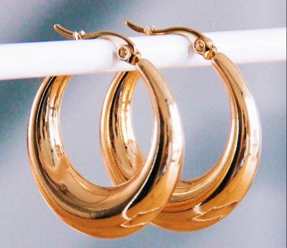 Aros Creole de acero inoxidable 32 mm “ancho” - Imagen 1