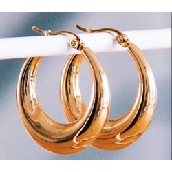 Aros Creole de acero inoxidable 32 mm “ancho” - Imagen 1