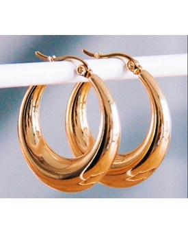 Aros Creole de acero inoxidable 32 mm “ancho” - Imagen 1