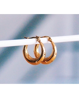 Aros de acero inoxidable creoles 19 mm “Ancho” - Imagen 1