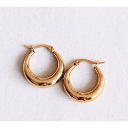 Aros de acero inoxidable creoles 19 mm “Ancho” - Imagen 2