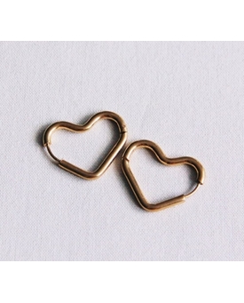 Aros en forma de corazón grande de acero inoxidable - Imagen 2