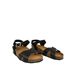 Autenti_ Sandalia bio con cuña en negro - Imagen 2