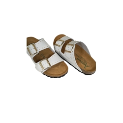 Autenti_ Sandalia bio piel blanca con tachuelas - Imagen 2