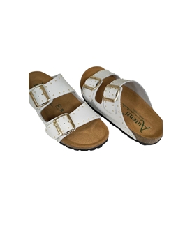 Autenti_ Sandalia bio piel blanca con tachuelas - Imagen 2