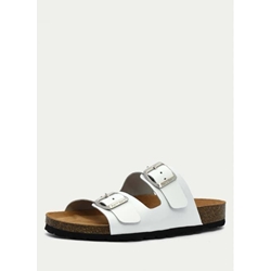 Autenti_ Sandalia hebilla blanca piel - Imagen 2