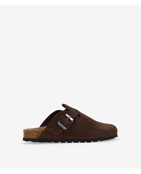 Autenti_ Zueco cosme serraje marrón - Imagen 1