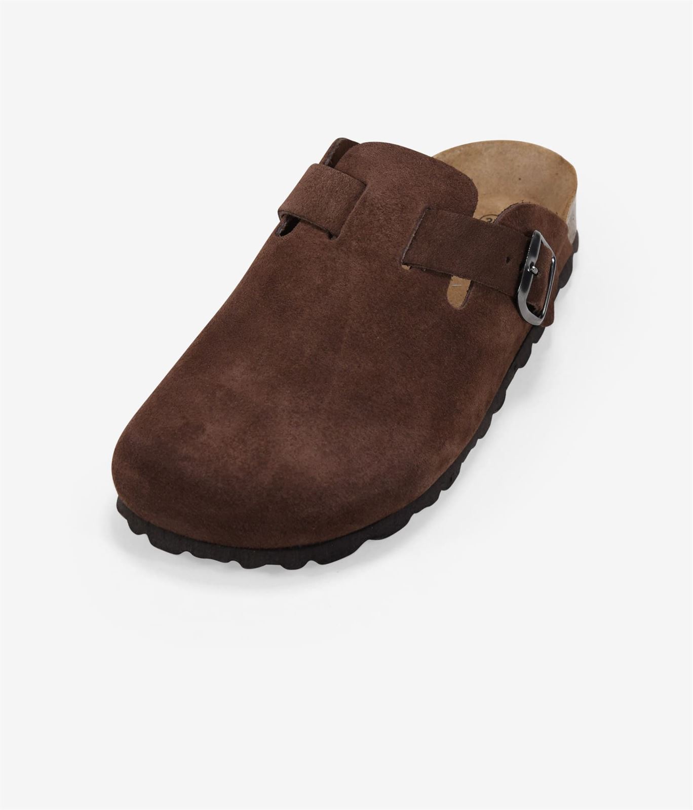 Autenti_ Zueco cosme serraje marrón - Imagen 3