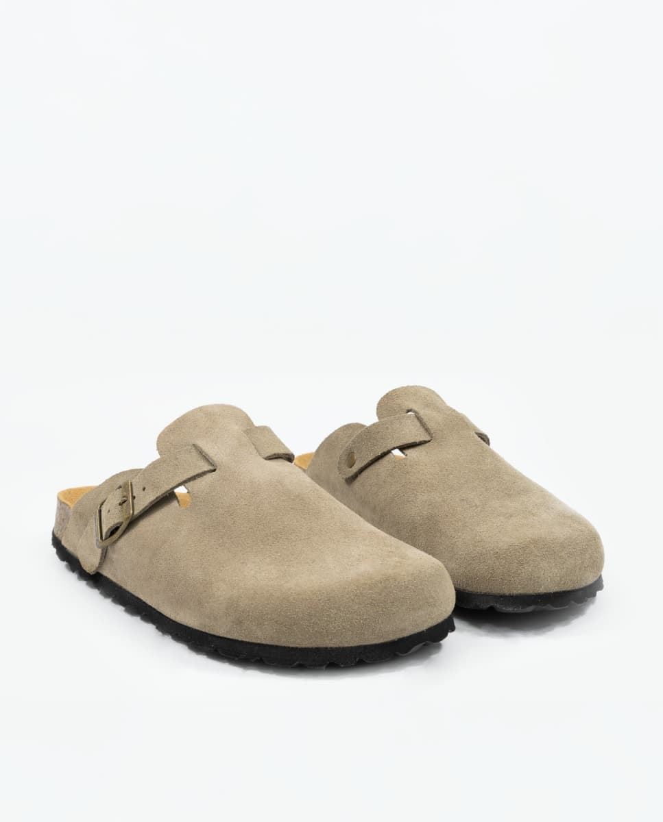 Autenti_ Zueco cosme serraje topo - Imagen 1