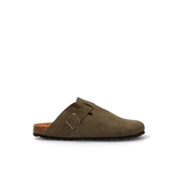 Autenti_ Zueco cosme serraje verde pino - Imagen 1