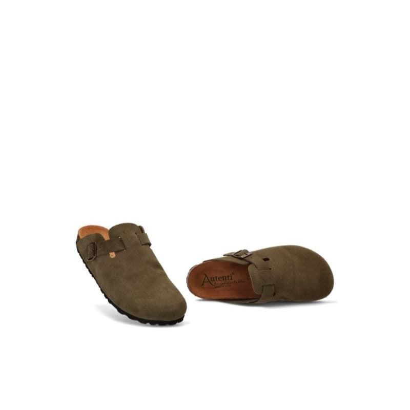 Autenti_ Zueco cosme serraje verde pino - Imagen 4