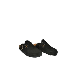 Autenti_ Zueco serraje negro tachuelas dorado - Imagen 2