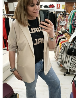 Blazer beige - Imagen 1