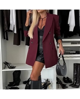 Blazer burdeos con forro - Imagen 1