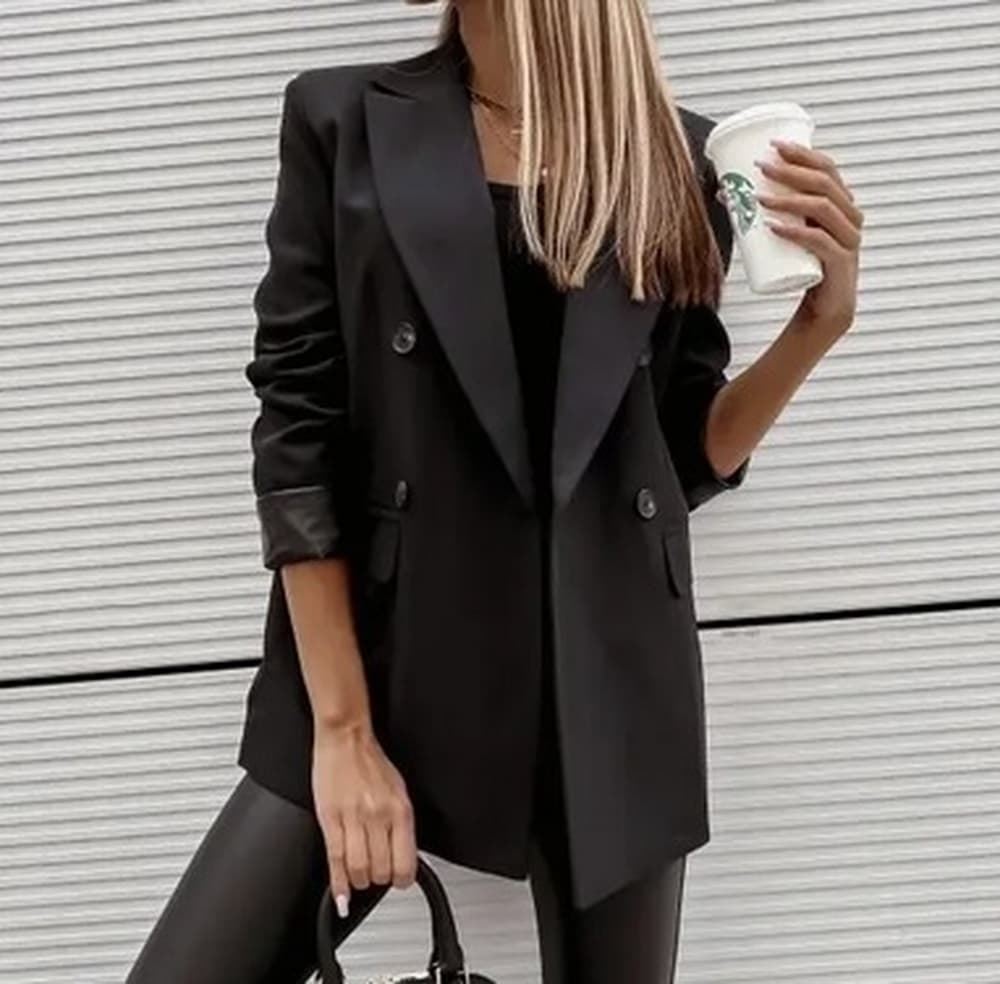 Blazer negra con forro - Imagen 1