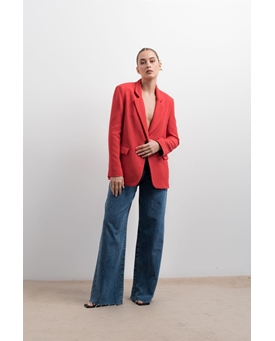 Blazer recta oversize roja - Imagen 1