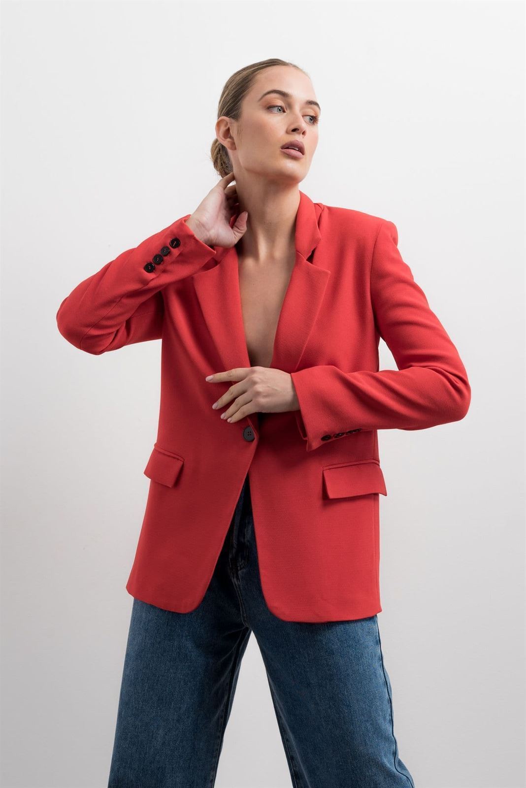 Blazer recta oversize roja - Imagen 2