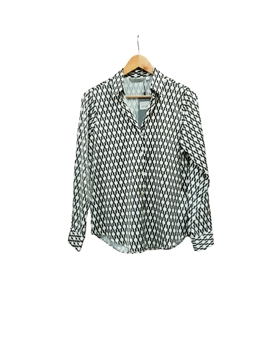 Blusa estampada blanco/negro - Imagen 1