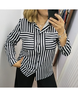 Buddyblue_ Blusa ancha rayas - Imagen 1