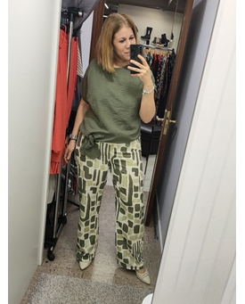 Buddyblue_ Blusa anudada kaki - Imagen 2