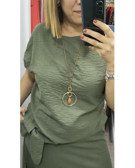 Buddyblue_ Blusa nudo verde - Imagen 1