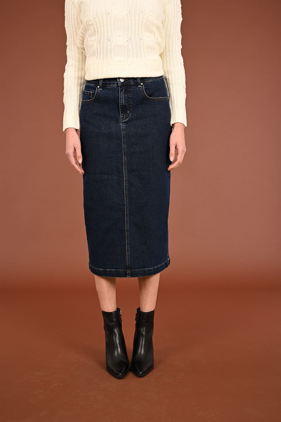 Buddyblue_ Falda denim abertura - Imagen 1