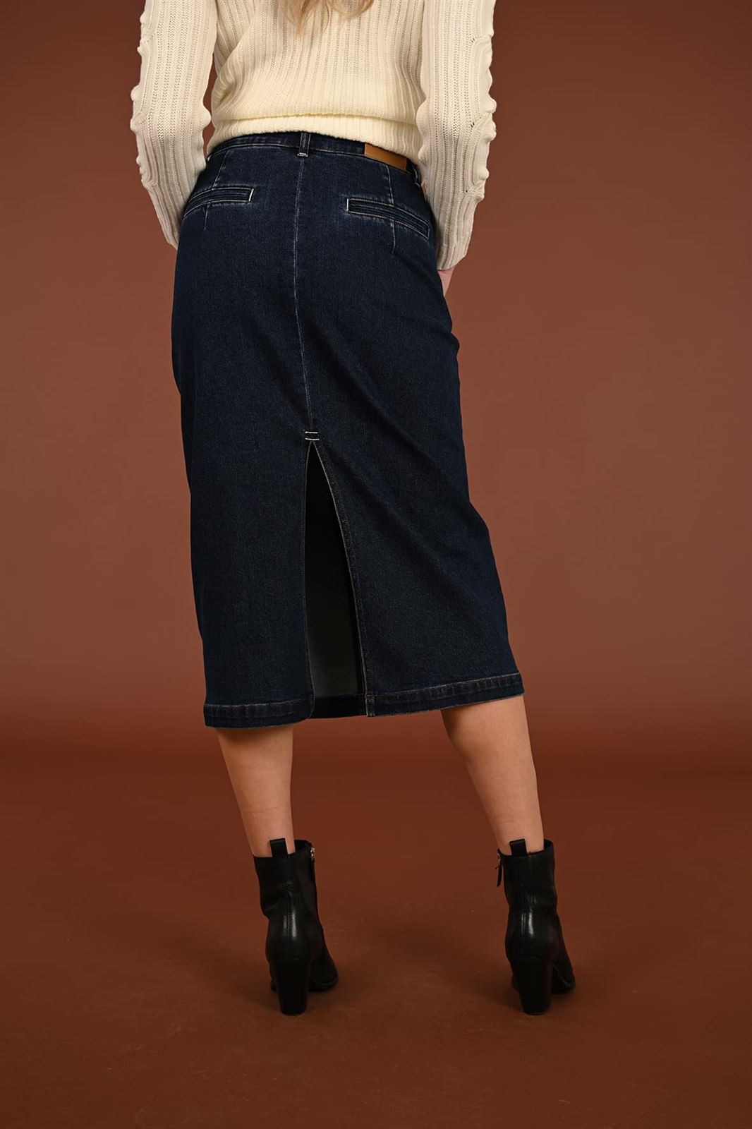 Buddyblue_ Falda denim abertura - Imagen 2