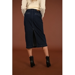 Buddyblue_ Falda denim abertura - Imagen 2