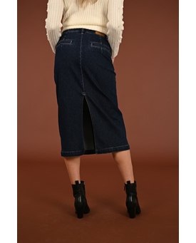 Buddyblue_ Falda denim abertura - Imagen 2