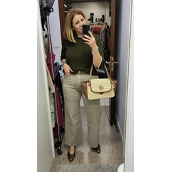 Buddyblue_ Pantalón ancho tostado con bolsillos - Imagen 1