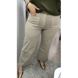 Buddyblue_ Pantalón ancho tostado con bolsillos - Imagen 2