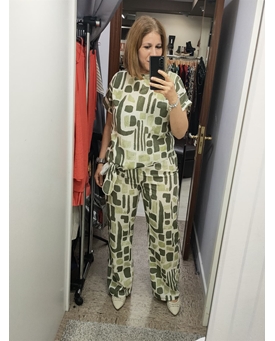 Buddyblue_ Pantalón estampado manchas - Imagen 1