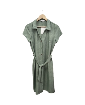 Buddyblue_ Vestido camisero kaki - Imagen 1