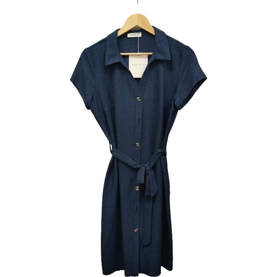 Buddyblue_ Vestido camisero navy - Imagen 1