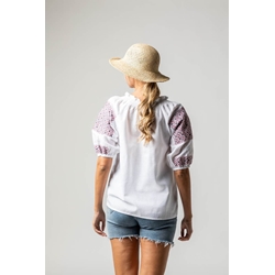 Carabo_ Blusa étnica detalles rojo - Imagen 2