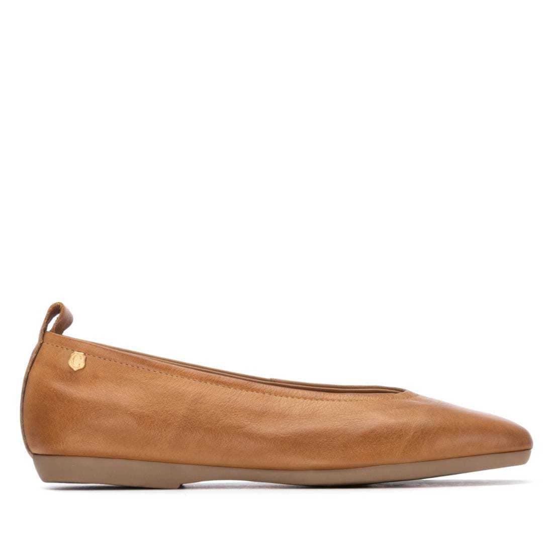 Carmela_ Bailarina piel camel - Imagen 1