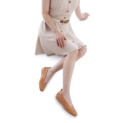 Carmela_ Bailarina piel camel - Imagen 2