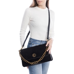 Carmela_ Bolso piel serraje negro - Imagen 2