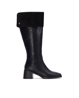Carmela_ Bota caña alta negra tipo mosquetera - Imagen 1